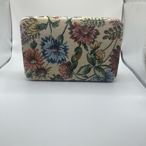 Elegant Vintage Floral Style Jewelry Box with Pouch and Mirror